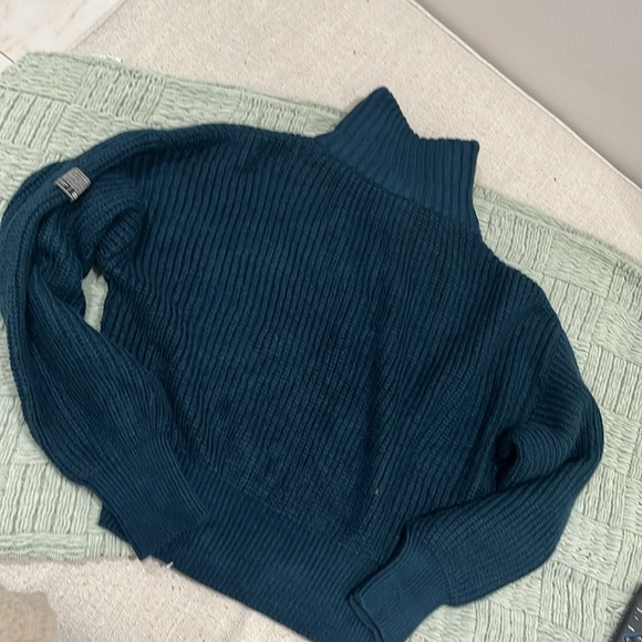 BDG URBAN OUTFITTERS HALF ZIP FISHERMAN SWEATER IN NAVY SIZE M - Picture 5 of 5